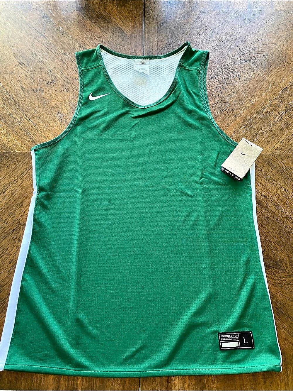 Nike Team Dri-FIT reversible basketball jersey, Green-White NWT